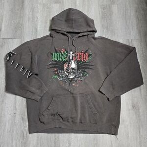 Vintage Y2K WWE Rey Mysterio 619 Wrestling Gray Hoodie Mexico XL